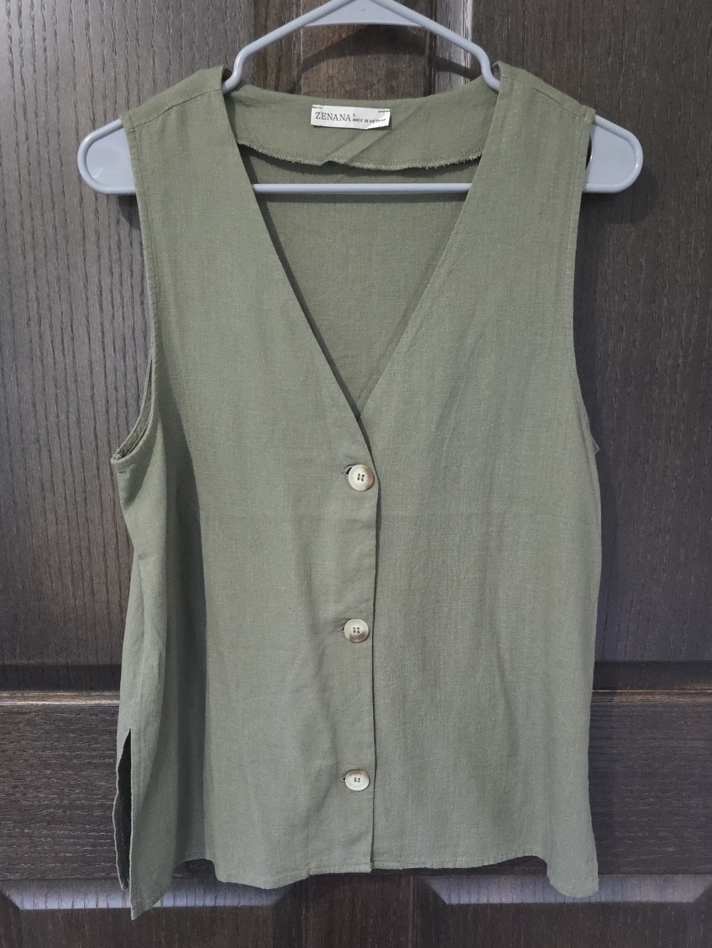 Zenana Outfitters Olive Green Vest